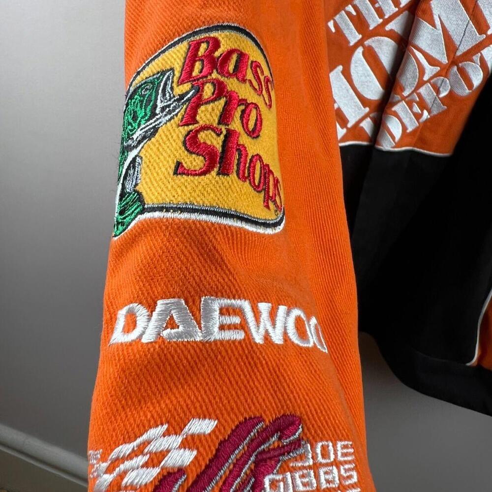 Chase Authentics Tony Stewart NASCAR Home Depot Jacket XL Black Orange Embroider - Picture 8 of 9
